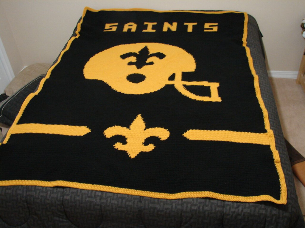 New Orleans Saints Crochet Crochet Patterns Crocheted Item - New Orleans Saints Crochet Blanket Pattern