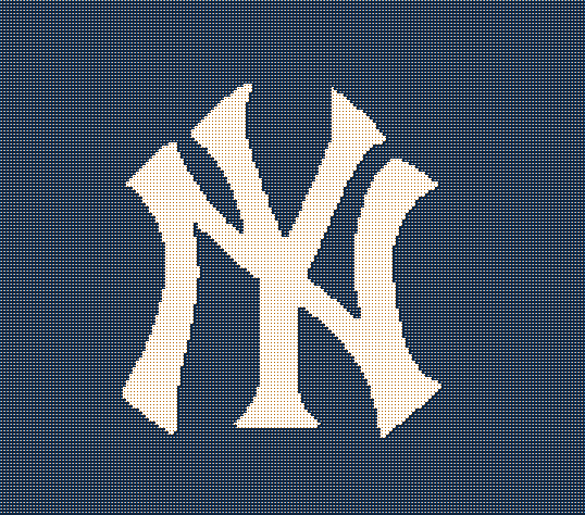 New York Yankees Crochet Blanket Pattern Afghan Graphghan NY MLB  - Ny Yankees Crochet Blanket Pattern