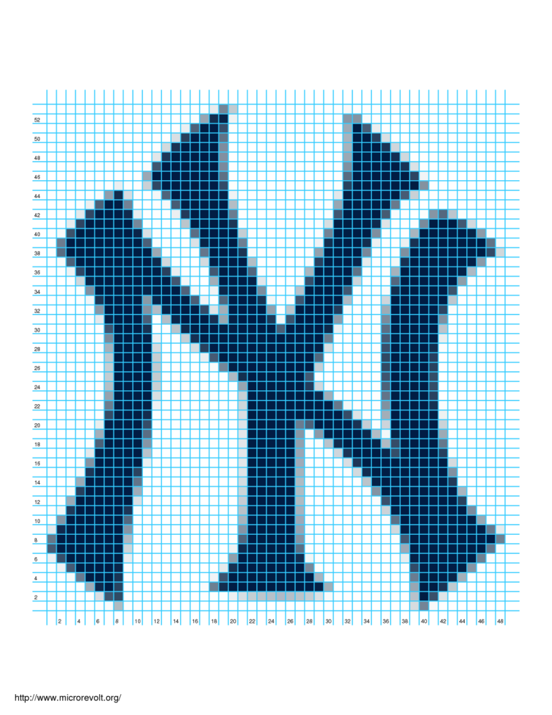 NY Yankees Logo Crochet Chart Pattern - Ny Yankees Crochet Blanket Pattern