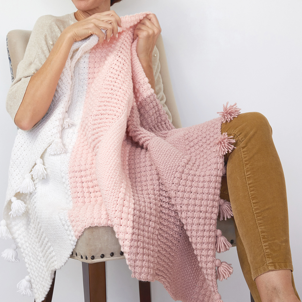 Ombre Textured Blanket Crochet Pattern Dabbles Babbles - Crochet Textured Blanket Pattern