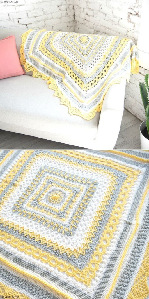 Ornamental Square Baby Blankets This Amazing Sunny Blanket Really  - Sunny Blanket Crochet Pattern