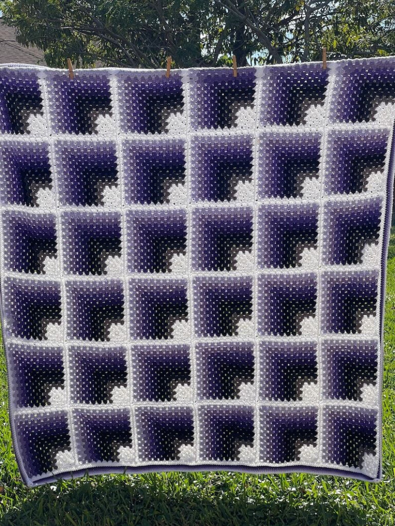 PATTERN 3D Optical Illusion Blanket Afghan Pattern Etsy Crochet  - Optical Illusion Crochet Blanket Free Pattern