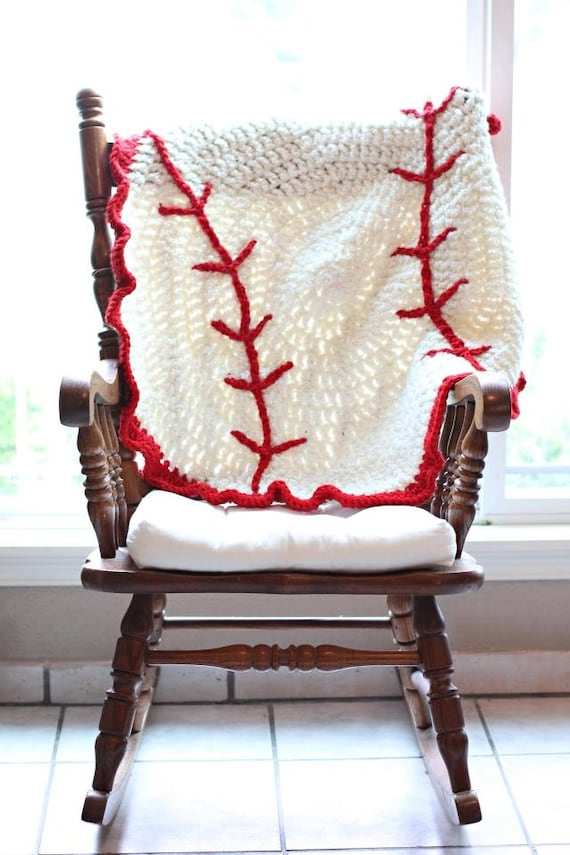 Pattern ONLY Crochet Baseball Blanket Etsy - Crochet Baseball Blanket Pattern Free
