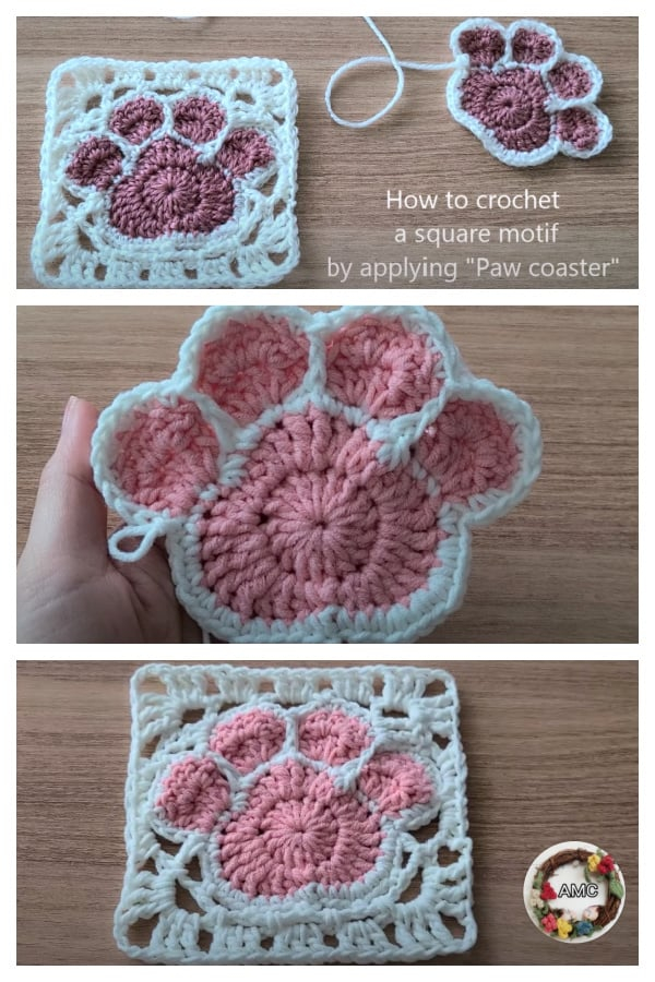 Paw Print Crochet Blanket Pattern - Cow Print Crochet Blanket Pattern