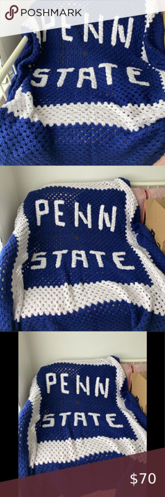 Penn State Crochet Blanket Crochet Blanket Crochet Afghan Blanket - Penn State Crochet Blanket Pattern