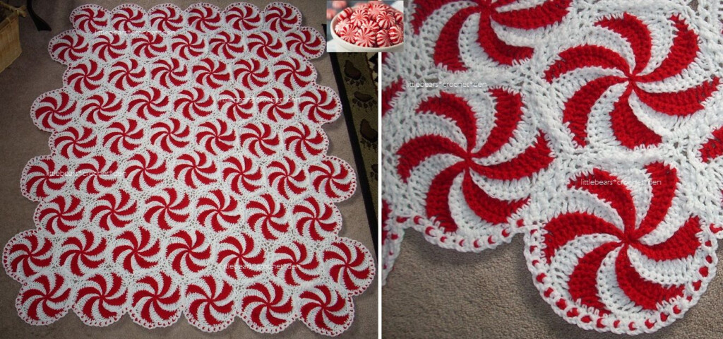 Peppermint Candy Crochet Blanket Free Pattern Web Yarnspirations Is The  - Peppermint Candy Crochet Blanket Free Pattern