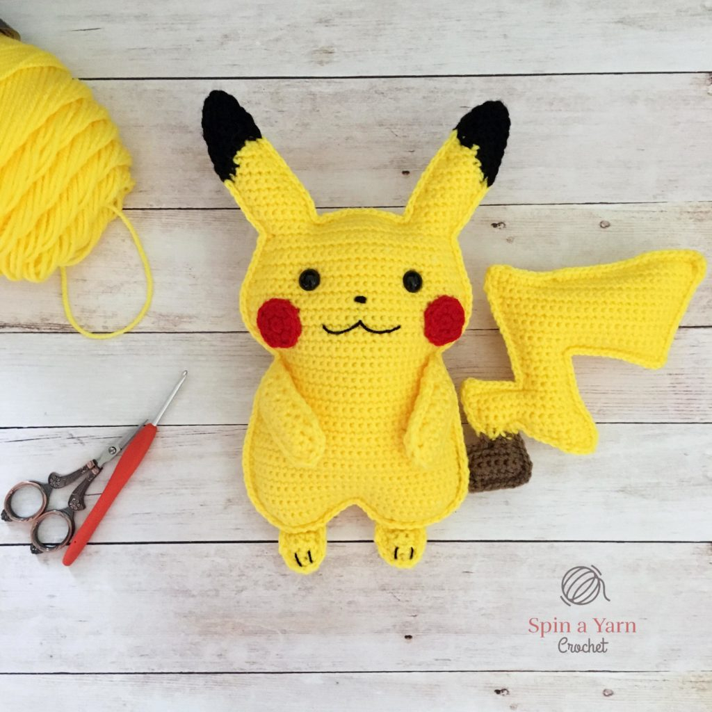 Pikachu Free Crochet Pattern Spin A Yarn Crochet - Pikachu Crochet Blanket Pattern