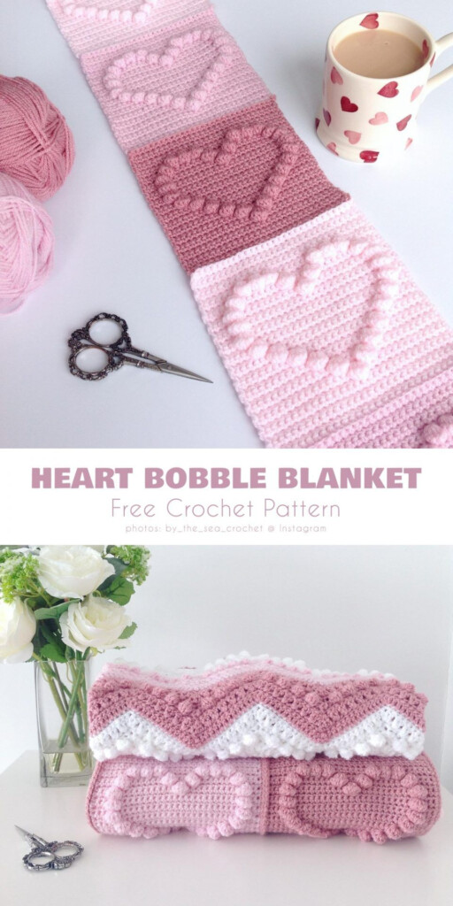 Pin On Crochet - Heart Crochet Blanket Patterns