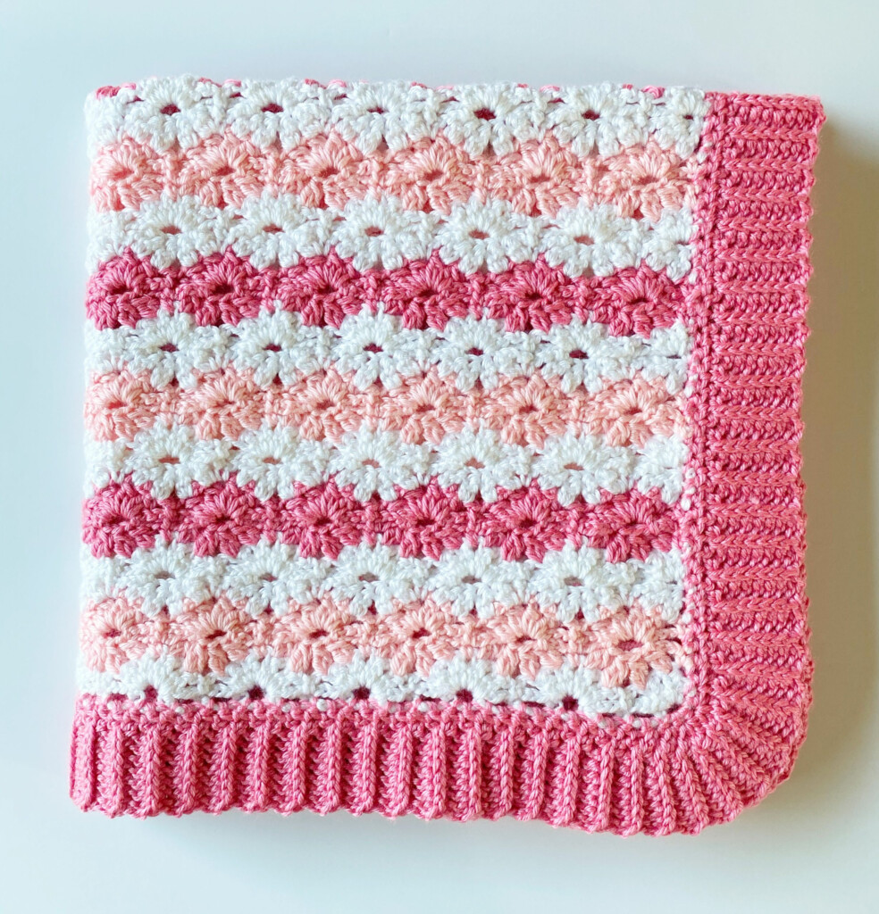 Pink Crochet Petal Stitch Blanket Daisy Farm Crafts - Pink Crochet Blanket Patterns