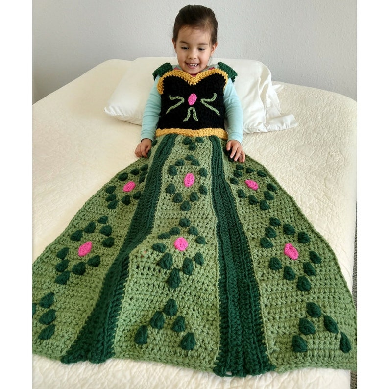 Princess Dress Blanket Crochet Pattern Crochet Pattern For Etsy UK - Crochet Princess Dress Blanket Free Pattern