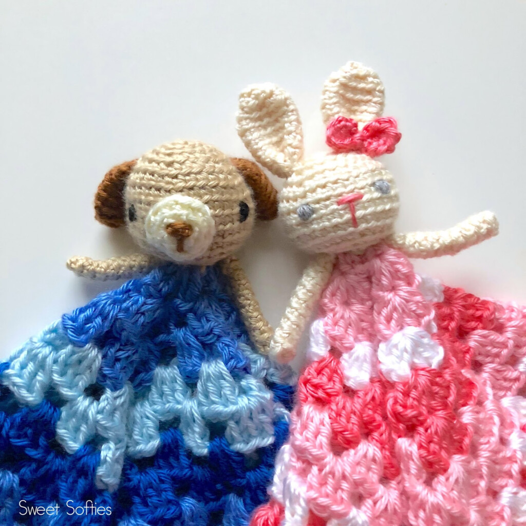 Puppy Bunny Loveys Free Crochet Pattern Sweet Softies - Free Crochet Pattern For Blanket Loveys