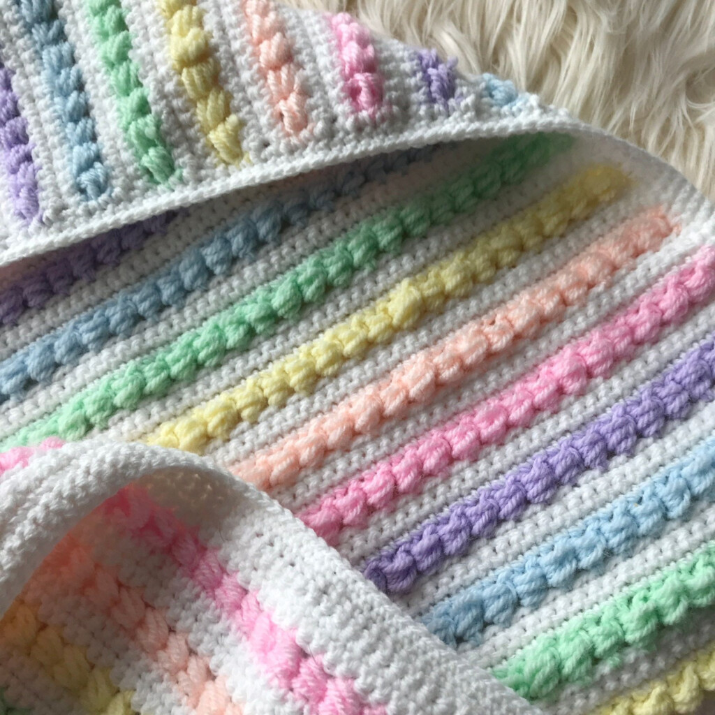 Rainbow Baby Blanket Crochet Pattern Free - Free Crochet Patterns For Puff Stitch Baby Blankets