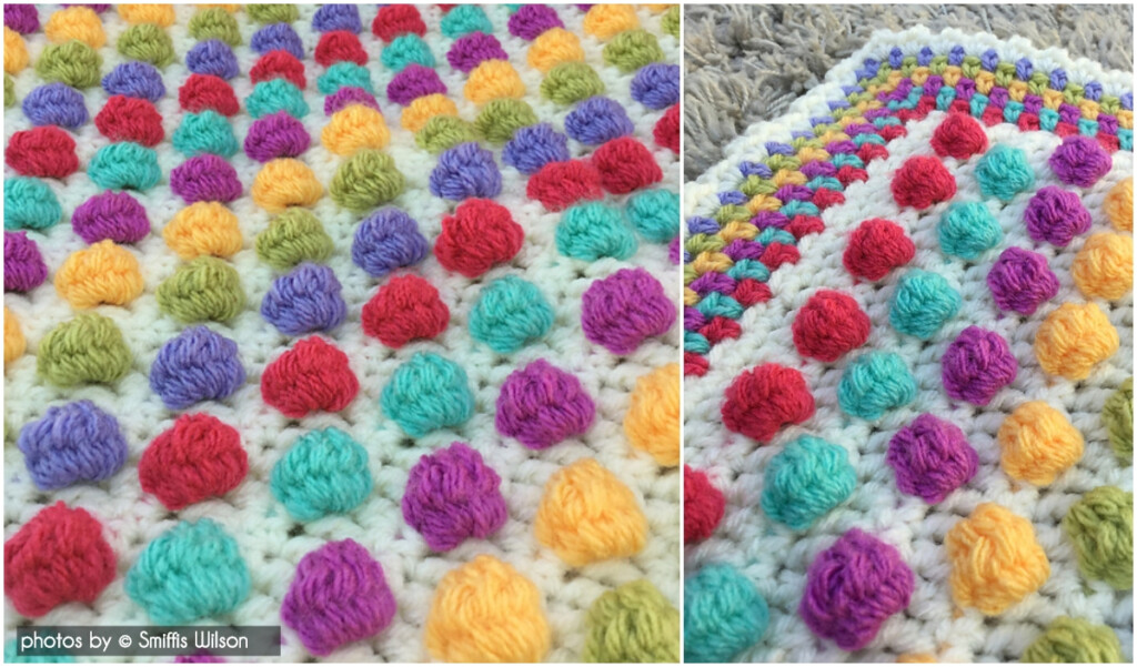 Rainbow Bobble Blanket Crochet Pattern Simple Crochet Ideas - Free Crochet Bobble Blanket Pattern