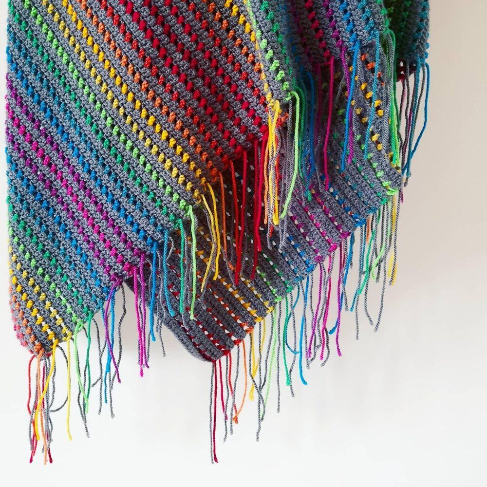 Rainbow Through The Storm Crochet Blanket Crochet Pattern By Melly Elly  - Rainbow Through The Storm Crochet Blanket Free Pattern