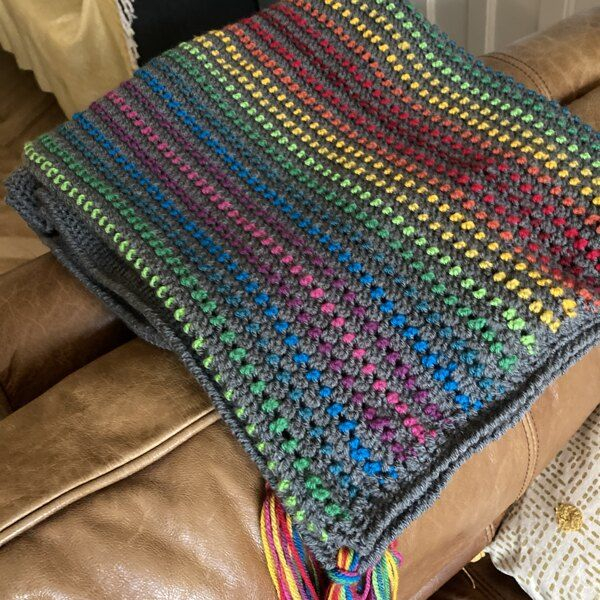 Rainbow Through The Storm Crochet Blanket Crochet Pattern By Melly Elly  - Rainbow Through The Storm Crochet Blanket Free Pattern