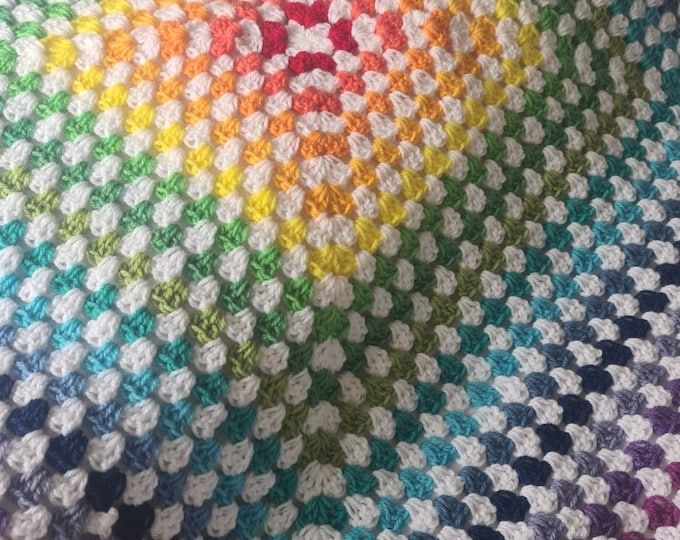 Rainbow Through The Storm Crochet Blanket Pattern PDF Digital Etsy  - Rainbow Through The Storm Crochet Blanket Free Pattern