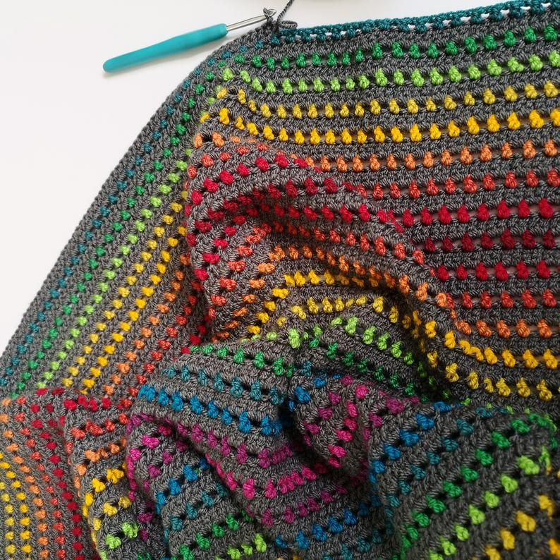 Rainbow Through The Storm Crochet Blanket Pattern PDF Digital Etsy  - Rainbow Through The Storm Crochet Blanket Free Pattern