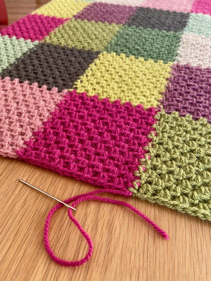 Rainforest Crochet Patchwork Squares Blanket Free Pattern The  - Modern Patchwork Crochet Blanket Free Pattern