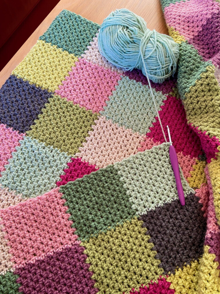 Rainforest Crochet Patchwork Squares Blanket Free Pattern The  - Colorful Crochet Blanket Pattern Free