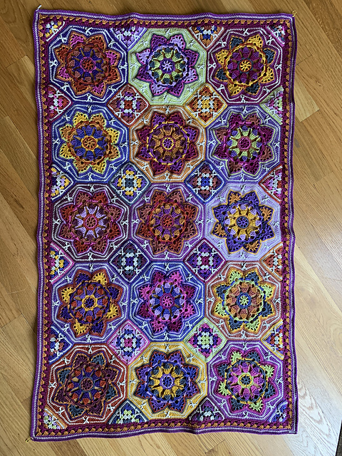 Ravelry Project Gallery For Persian Tile Blanket Pattern By Jane  - Persian Tile Blanket Crochet Pattern