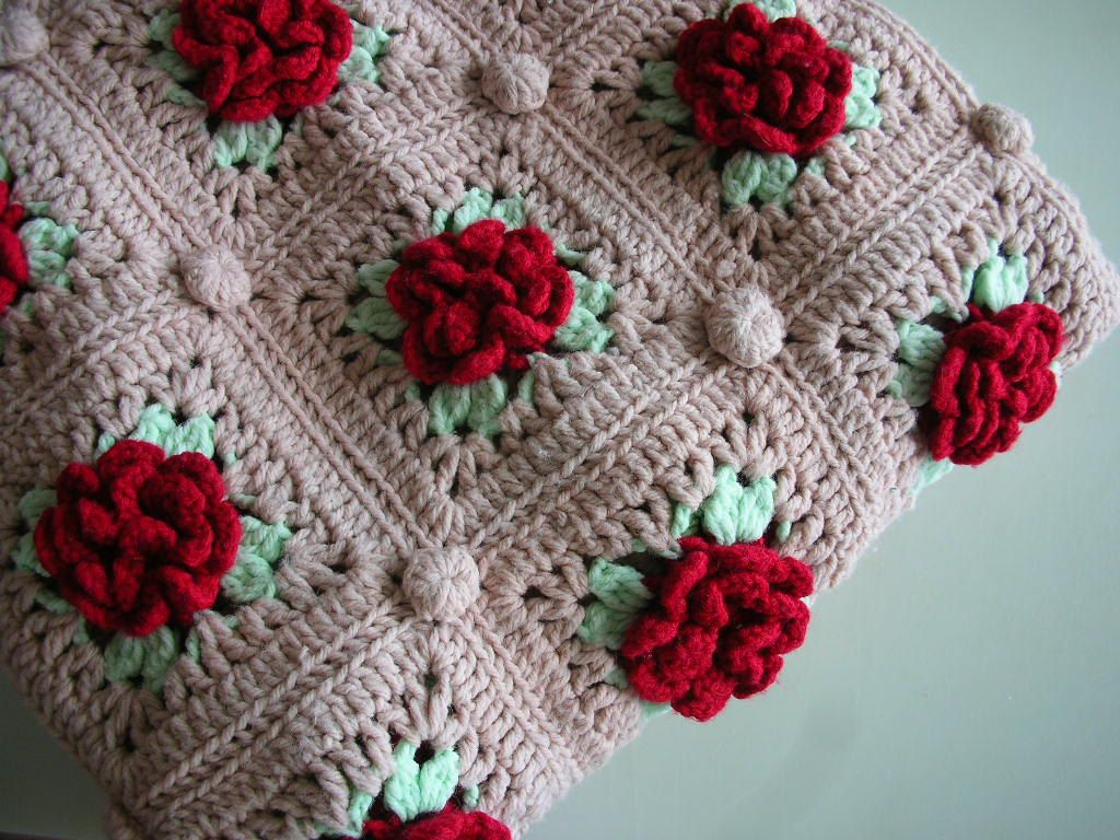 Rose Blanket Crochet Pattern - Rose Crochet Blanket Pattern