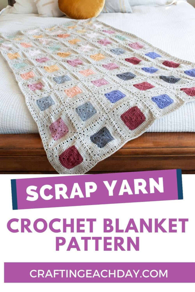 Scrap Yarn Crochet Blanket Pattern Crafting Each Day - Scrap Yarn Crochet Blanket Pattern By Lynda
