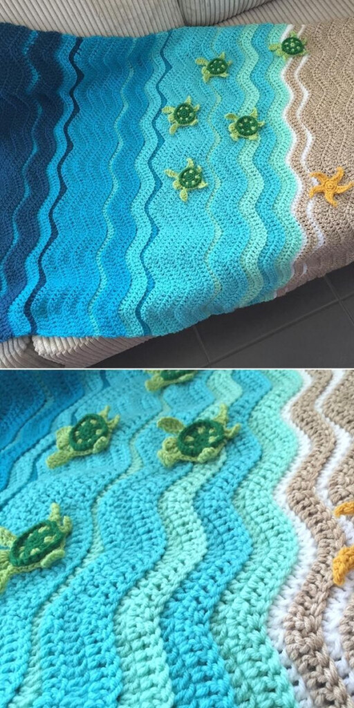 Sea Turtle Crochet Blanket Pattern Free Online Fabricadascasas - Baby Sea Turtle Blanket Crochet Pattern Free