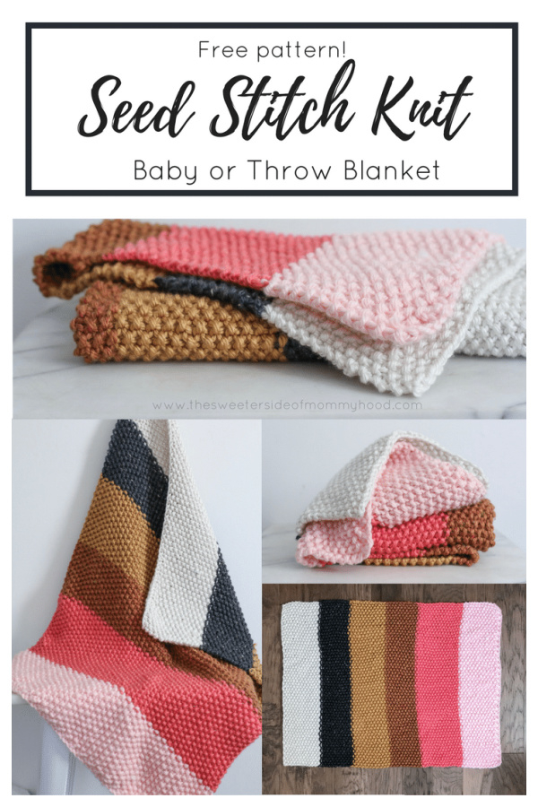 Seed Stitch Blanket Knitting Pattern - Crochet Seed Stitch Blanket Pattern