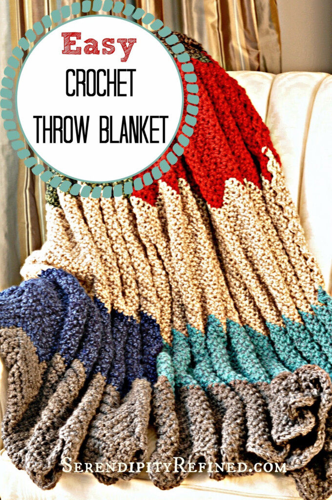 Serendipity Refined Blog Easy Crochet Throw Blanket Pattern - Simple Crochet Throw Blanket Pattern