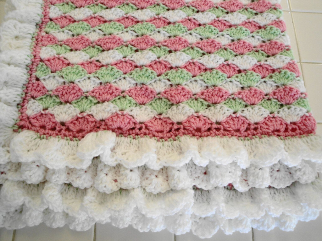 Shell Stitch Baby Blanket Crochet Pattern - Shell Stitch Crochet Blanket Pattern