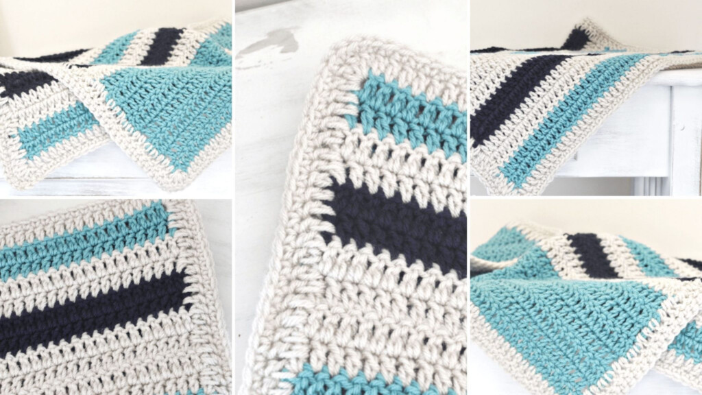 Simple Striped Crochet Blanket Pattern Easy Crochet Patterns - Striped Crochet Blanket Pattern