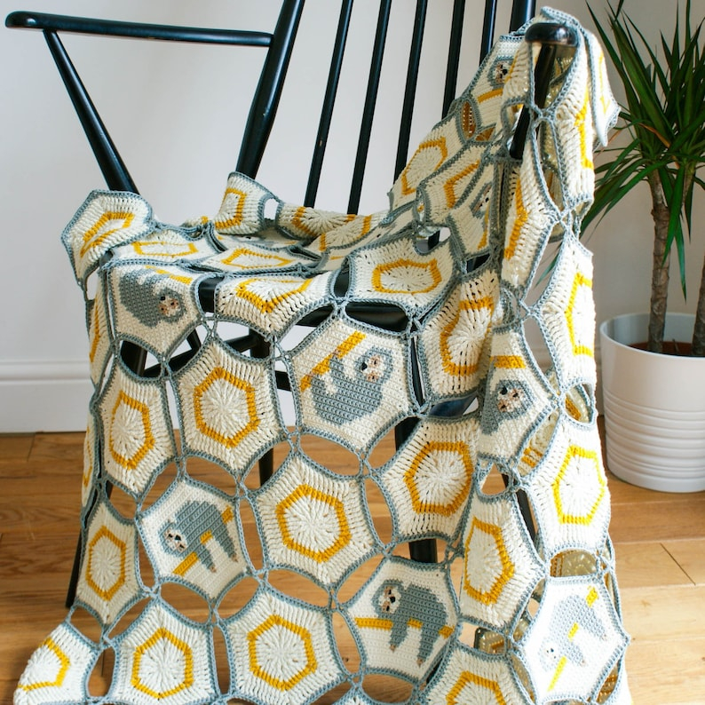 Sloth Blanket Crochet Pattern Crochet Sloths Sloth Crochet Etsy - Sloth Crochet Blanket Pattern
