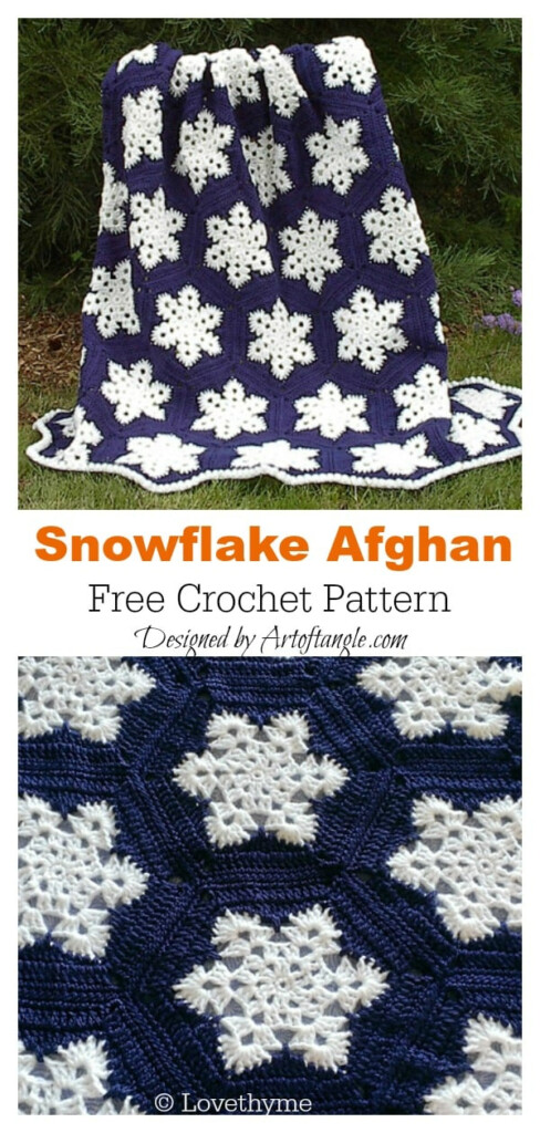 Snowflake Afghan Blanket Free Crochet Pattern Cool Creativities - Snowflake Crochet Blanket Pattern Free