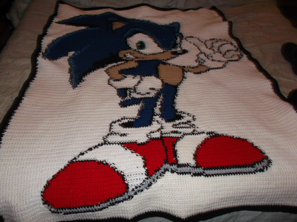 Sonic The Hedgehog Graph Blanket  - Sonic Crochet Blanket Pattern