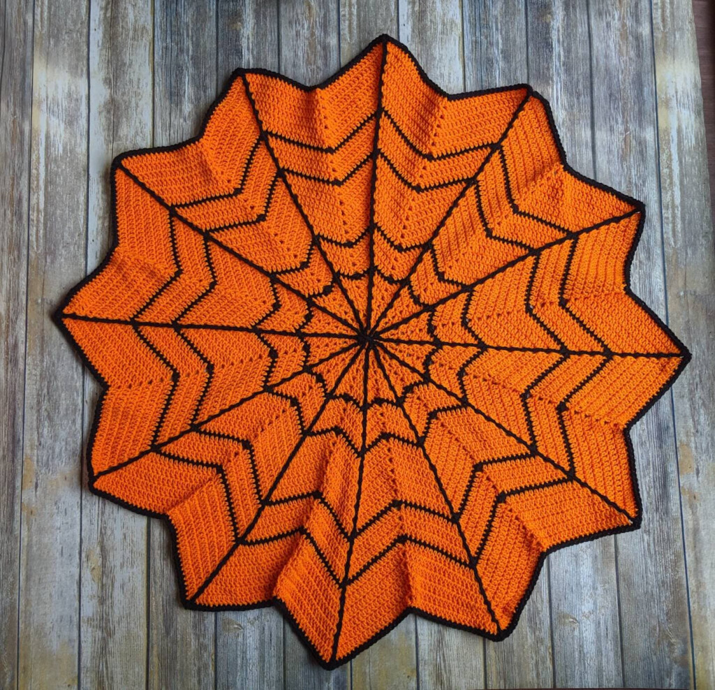 Spider Web Blanket Crochet Pattern Halloween Blanket Crochet Etsy - Spider Web Baby Blanket Crochet Pattern