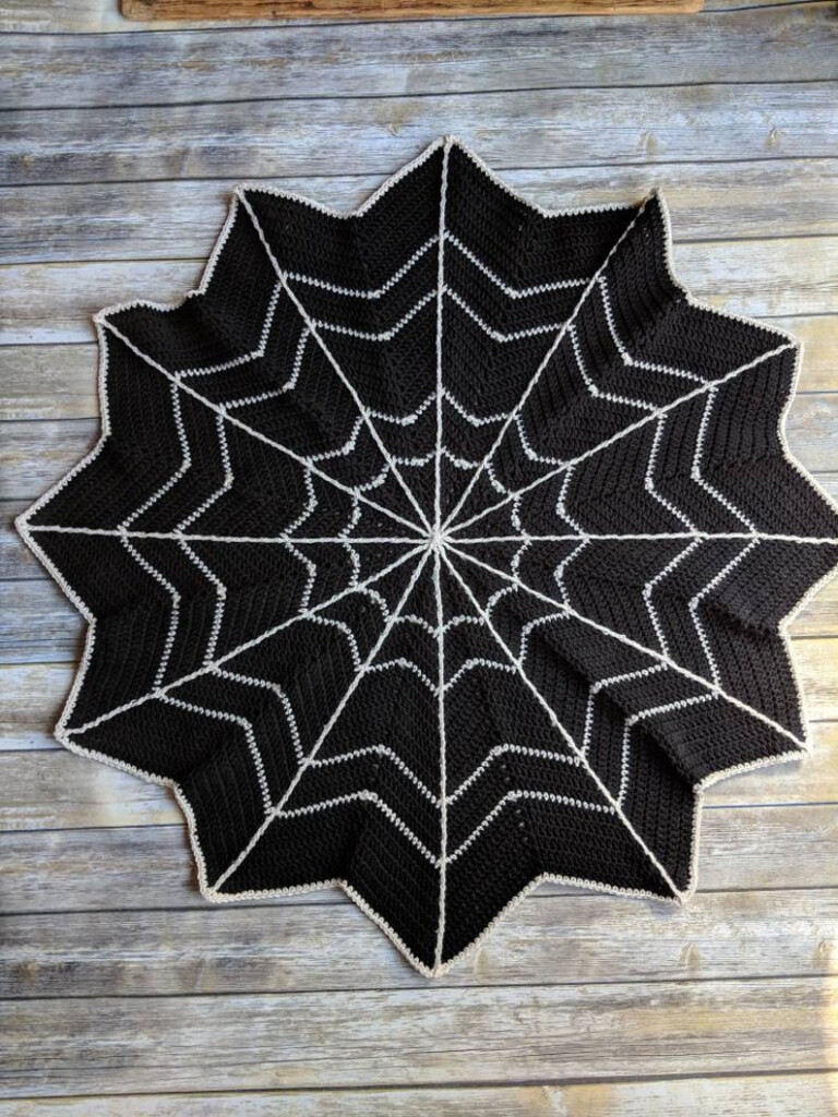 Spider Web Blanket Crochet Pattern Halloween Blanket Crochet Etsy - Spider Web Baby Blanket Crochet Pattern