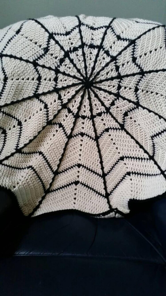 Spider Web Blanket Crochet Pattern Halloween Blanket Crochet Etsy - Crochet Spider Web Blanket Free Pattern