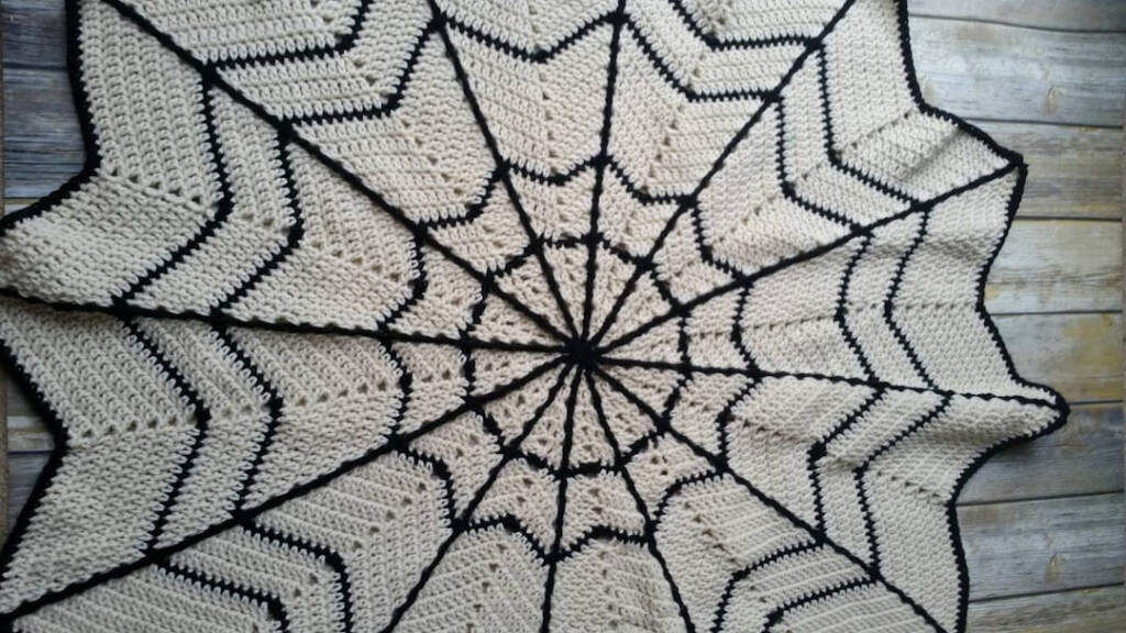 Spider Web Blanket Crochet Pattern Halloween Blanket Crochet Pattern  - Crochet Spider Web Blanket Free Pattern