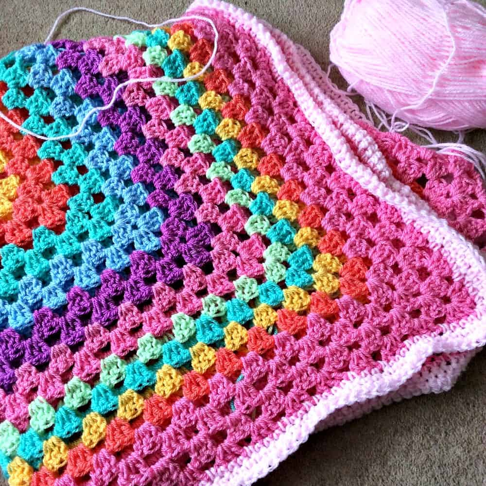 Square Stitch Crochet Blanket Pattern - Crochet Large Blanket Pattern