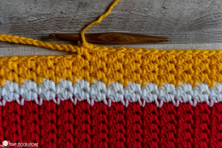 Stadium Blanket Free Crochet Pattern Heart Hook Home - Stadium Blanket Crochet Pattern