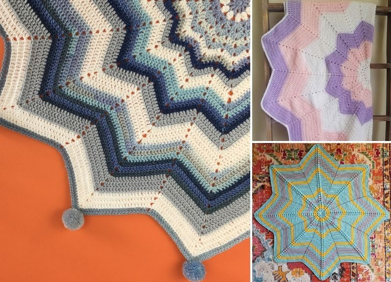 Star Shaped Crochet Blankets Ideas Crochet Patterns Free Blanket  - Star Shaped Crochet Blanket Pattern