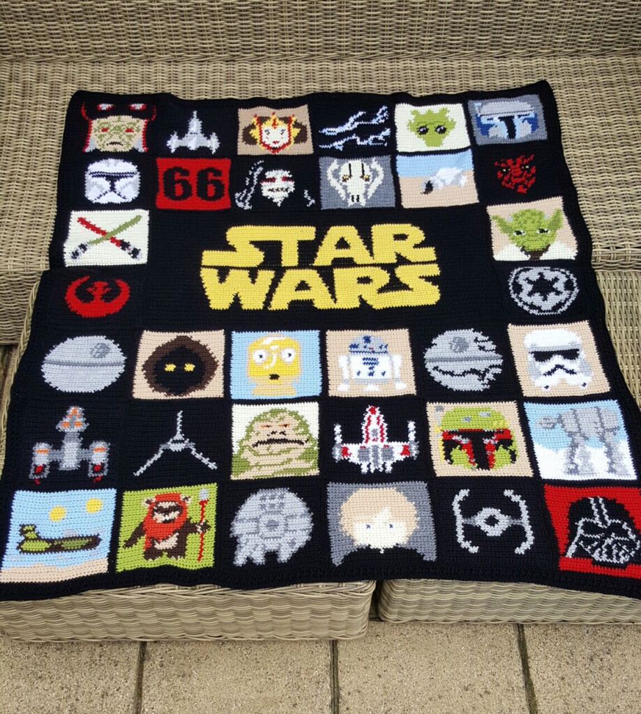 Star Wars Crochet Pattern Blanket Printable Templates Free - Star Wars Crochet Blanket Pattern