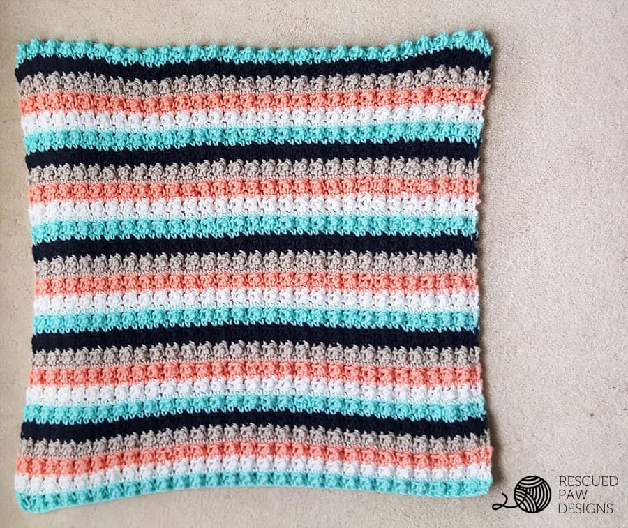 Striped Crochet Blanket Pattern Easy Crochet - Striped Crochet Blanket Pattern