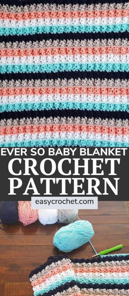 Striped Crochet Blanket Pattern Easy Crochet - Striped Crochet Blanket Pattern