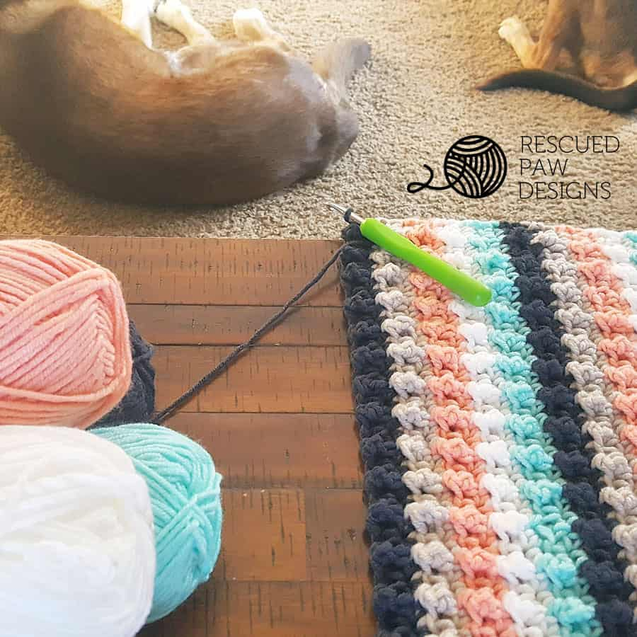 Striped Crochet Blanket Pattern Easy Crochet - Striped Crochet Blanket Pattern