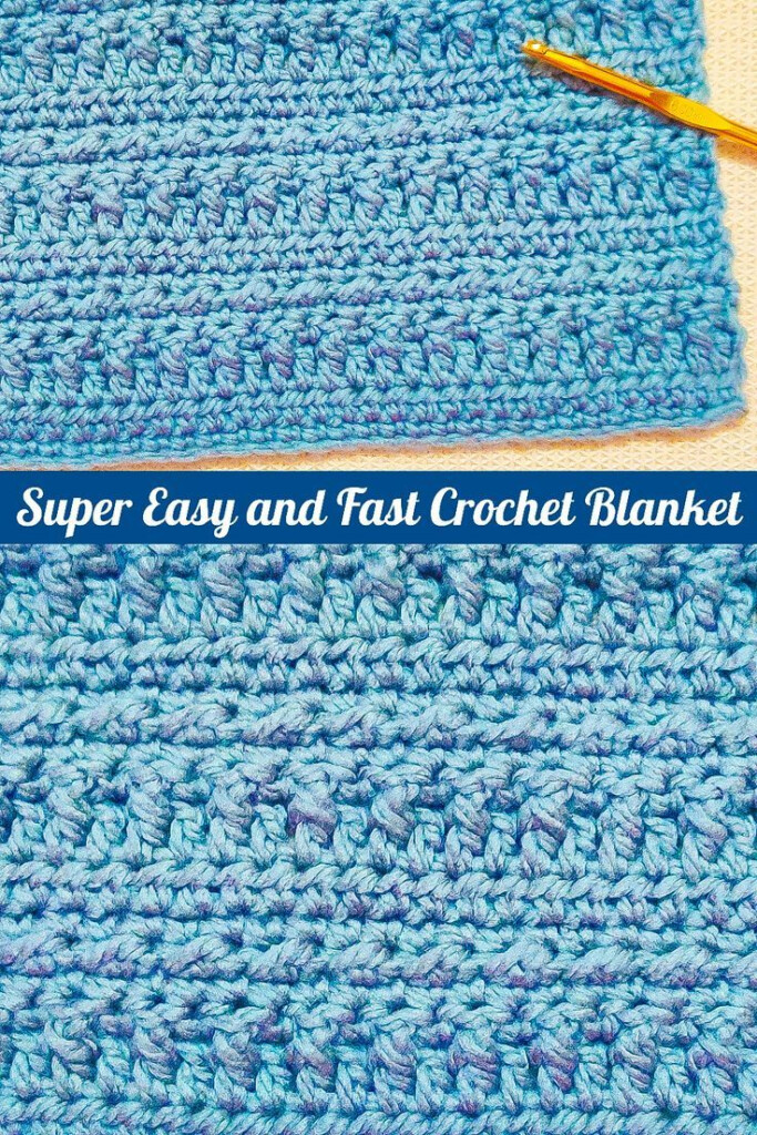 Super Easy And Fast Crochet Blanket Fast Crochet Crochet Blanket  - Free Pattern For Double Crochet Blanket