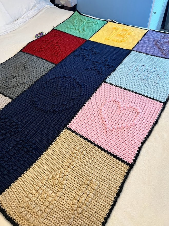 Taylor Swift Eras Bobble Blanket Crochet PATTERN Etsy - Eras Tour Blanket Crochet Pattern