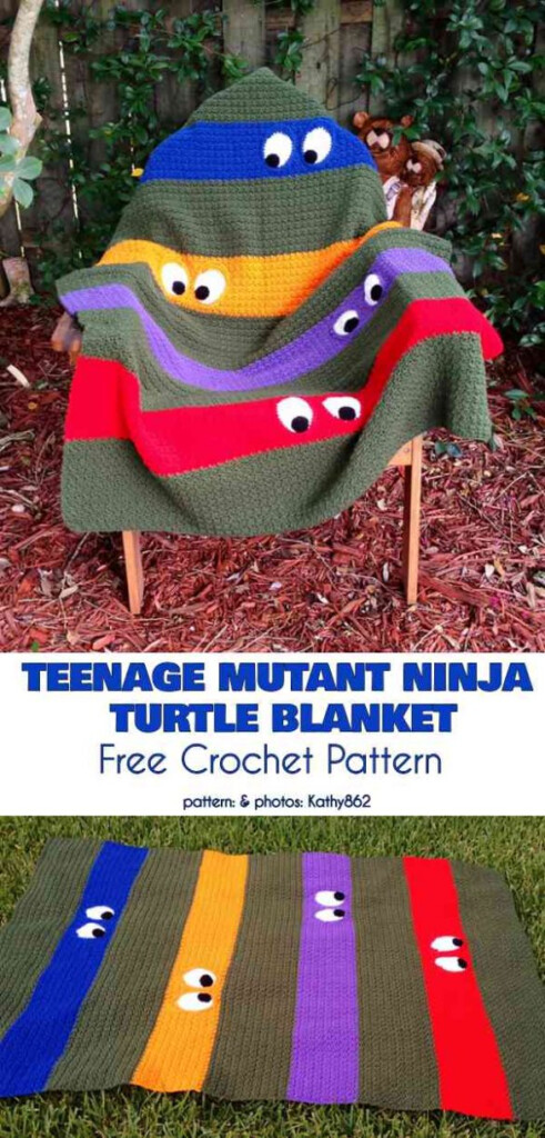Teenage Mutant Ninja Turtle Blanket Free Crochet Pattern Your Crochet - Teenage Mutant Ninja Turtles Crochet Blanket Pattern Free