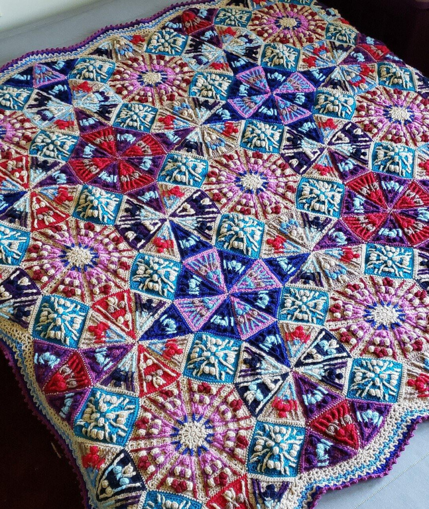 The Kaleidoscope Crochet Blanket Free Pattern Weave Crochet - Kaleidoscope Crochet Blanket Free Pattern