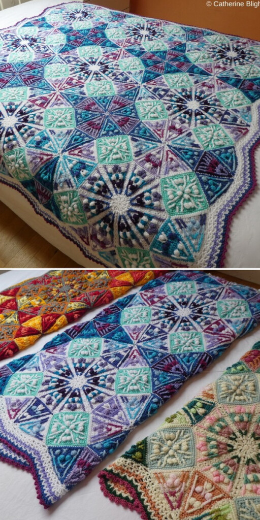 The Kaleidoscope Crochet Blanket Free Pattern Weave Crochet - Kaleidoscope Crochet Blanket Free Pattern